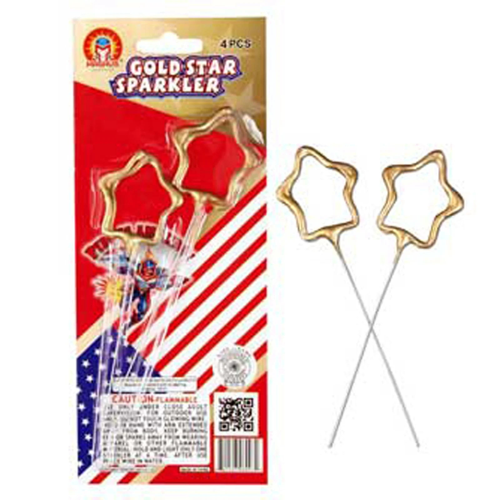 King of Sparklers 5-inch Star Sparklers Gold Coated wedding party cake celebration (Pack of 4) | Walmart (US)
