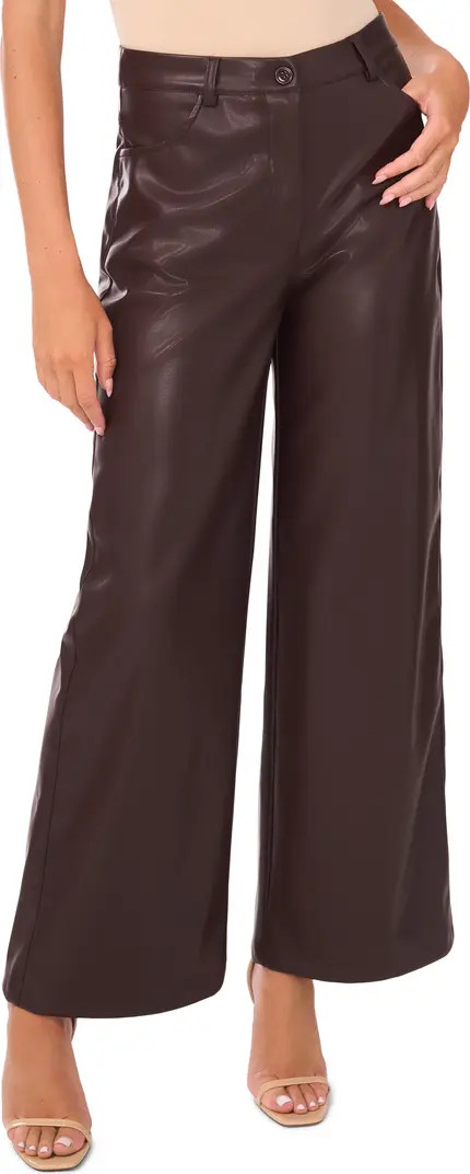 Faux Leather Wide Leg Pants | Nordstrom Rack