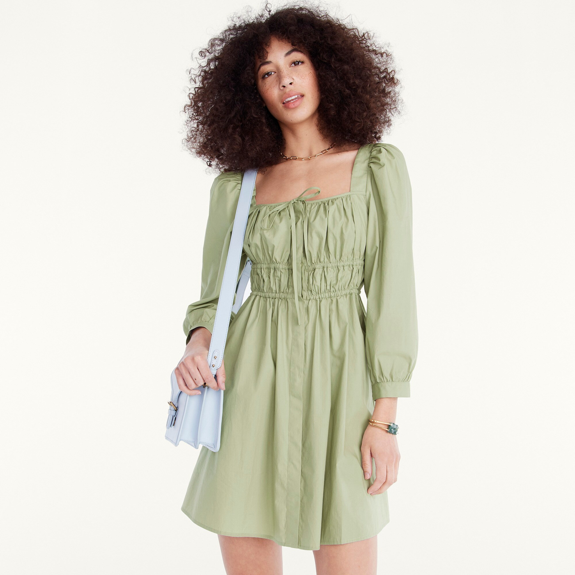 Cinched-waist cotton poplin dressItem BG484 
 
 
 
 
 There are no reviews for this product.Be th... | J. Crew US