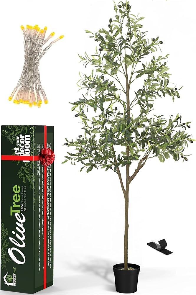 Faux Olive Tree 6FT for Home Decor Indoor Bonus 20 ft String Light | Amazon (US)