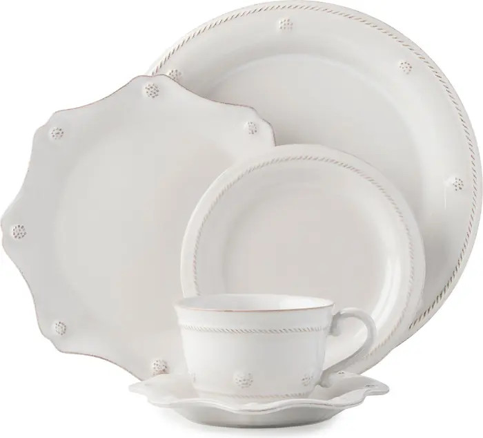 Juliska Berry & Thread Whitewash 5-Piece Place Setting with Teacup | Nordstrom | Nordstrom