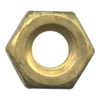 1/4 in.-20 Brass Hex Nut (4-Pack) | The Home Depot