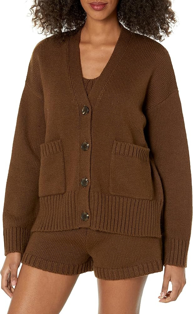 The Drop Women's Brigitte Chunky Button-Front Pocket Ribbed Cardigan | Amazon (US)