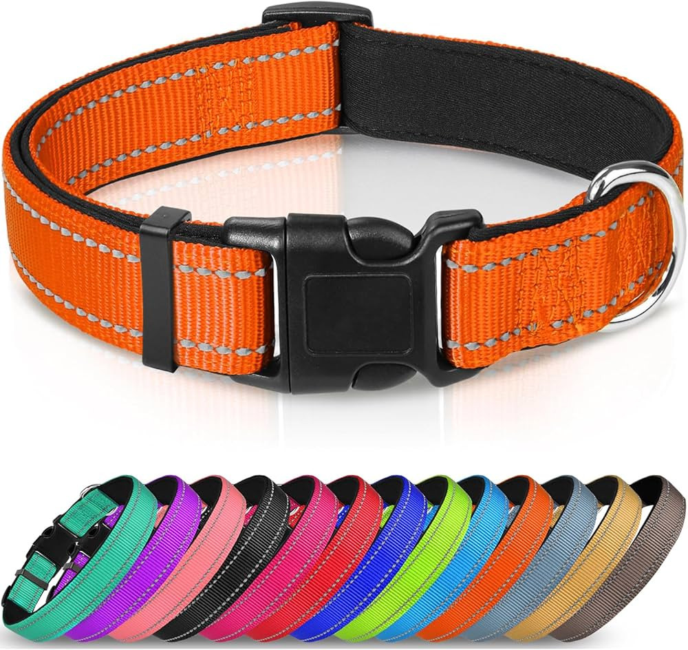 Joytale Dog Collar,Soft Neoprene Padded Breathable Nylon Pet Collar Adjustable for Medium Dogs,Or... | Amazon (US)