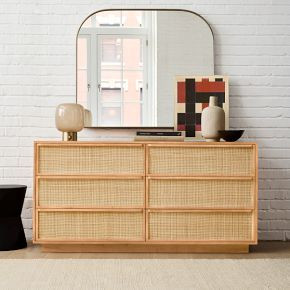 Callahan Rattan 6-Drawer Dresser (60") | West Elm (US)
