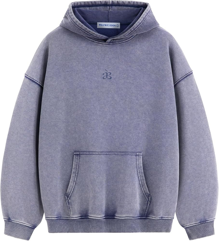 Aelfric Eden Washed Plain Hoodies For Men Women Vintage Acid Wash Oversized Sweatshirts Casual St... | Amazon (US)