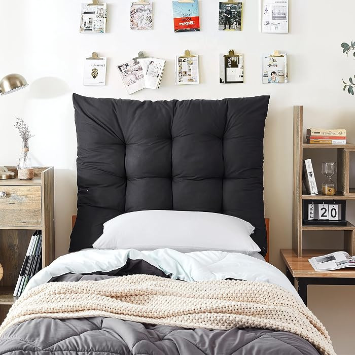 DormCo Rainha - Puffy Tufted College Headboard - Black | Amazon (US)