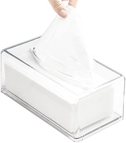 Square Clear Acrylic Tissue Box, Box Covers Rectangular, Bathroom Facial Napkin Box Holders, Tabl... | Amazon (US)
