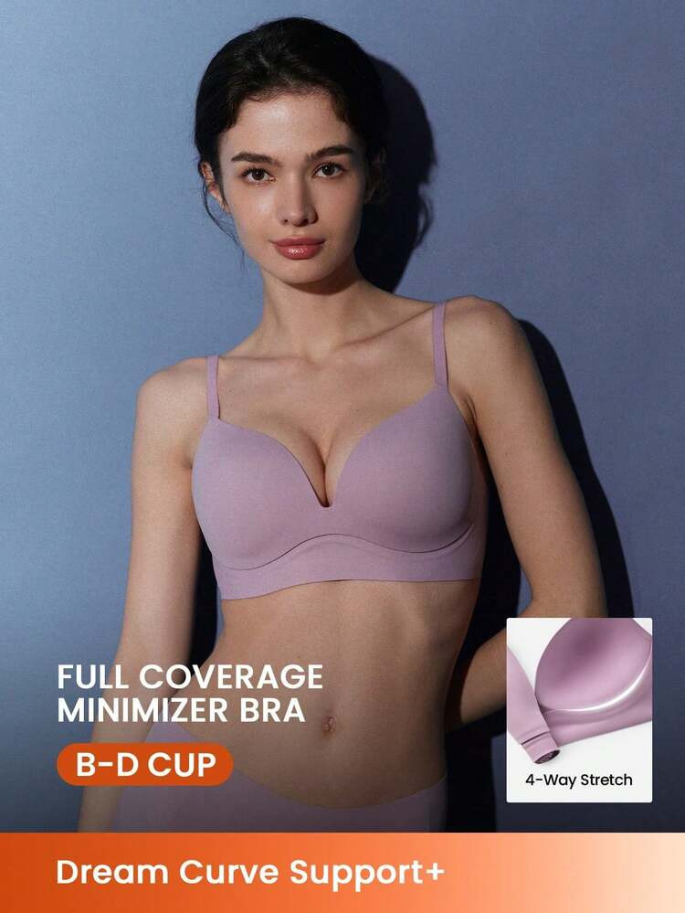 LUVLETTE Reggiseno senza fili push-up basic con supporto curva sognante, colore viola, taglia lib... | SHEIN