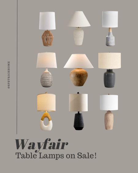 Table lamps on sale this weekend at Wayfair! 

#livingroom #bedroom #entryway #office #kitchen 

#LTKsalealert #LTKfindsunder100 #LTKhome