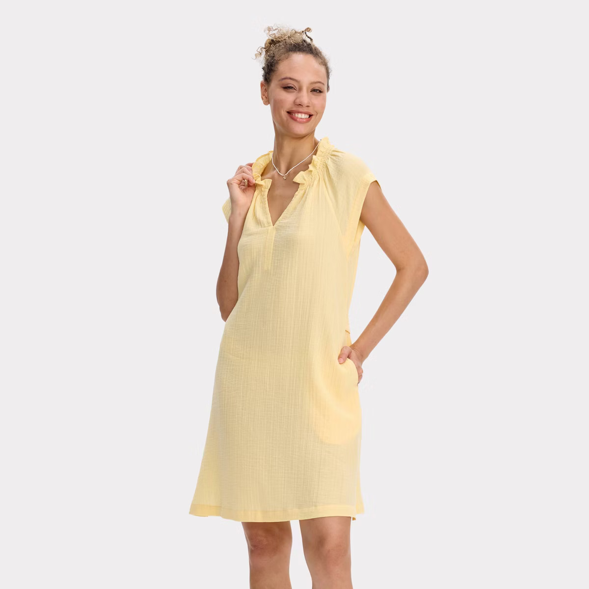 Women's Gauze Cap Sleeve Babydoll Dress - Universal Thread™ | Target