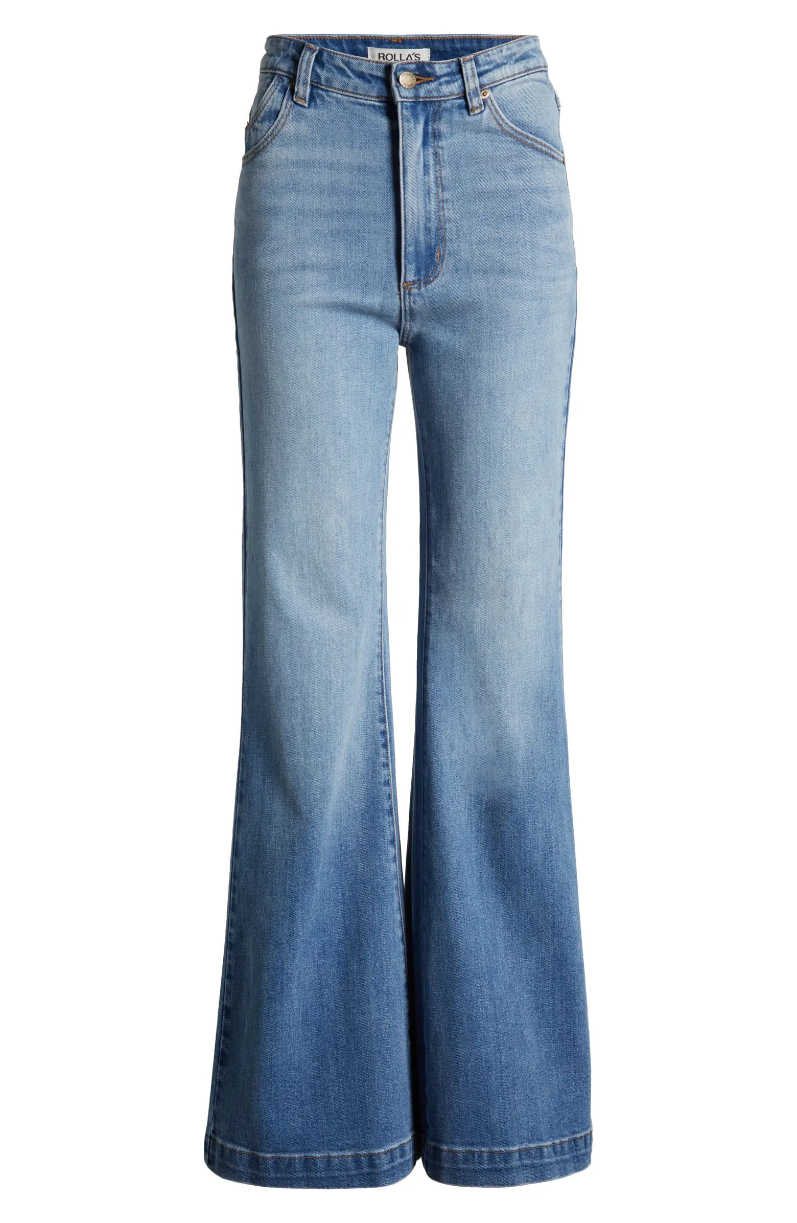East Coast Organic Cotton Blend Flare Leg Jeans | Nordstrom