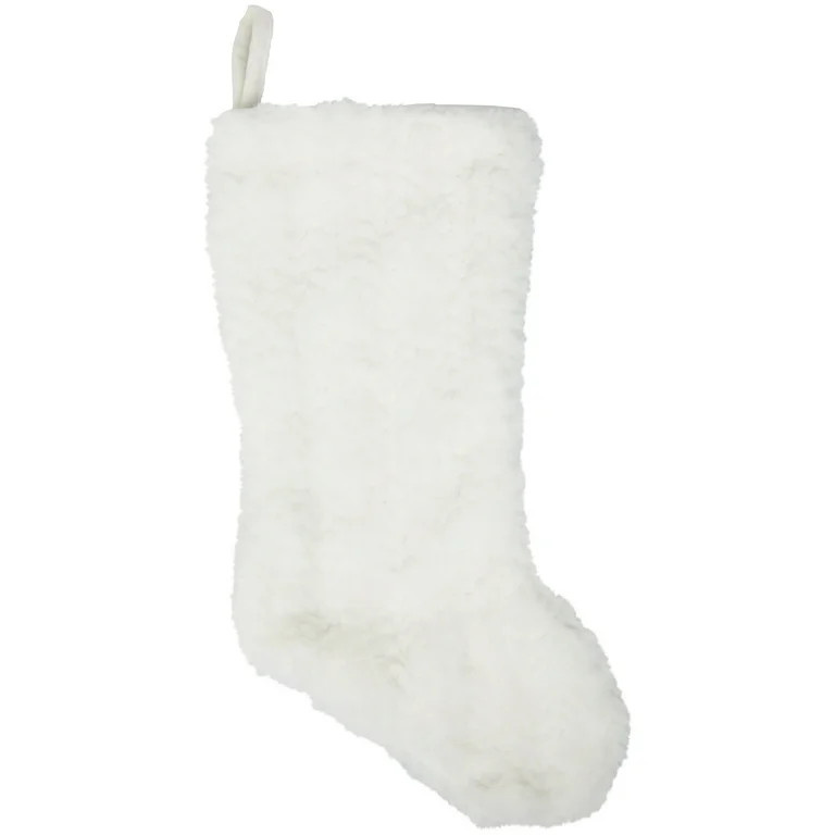 My Texas House, White Fur Christmas Stocking, 20 inch - Walmart.com | Walmart (US)