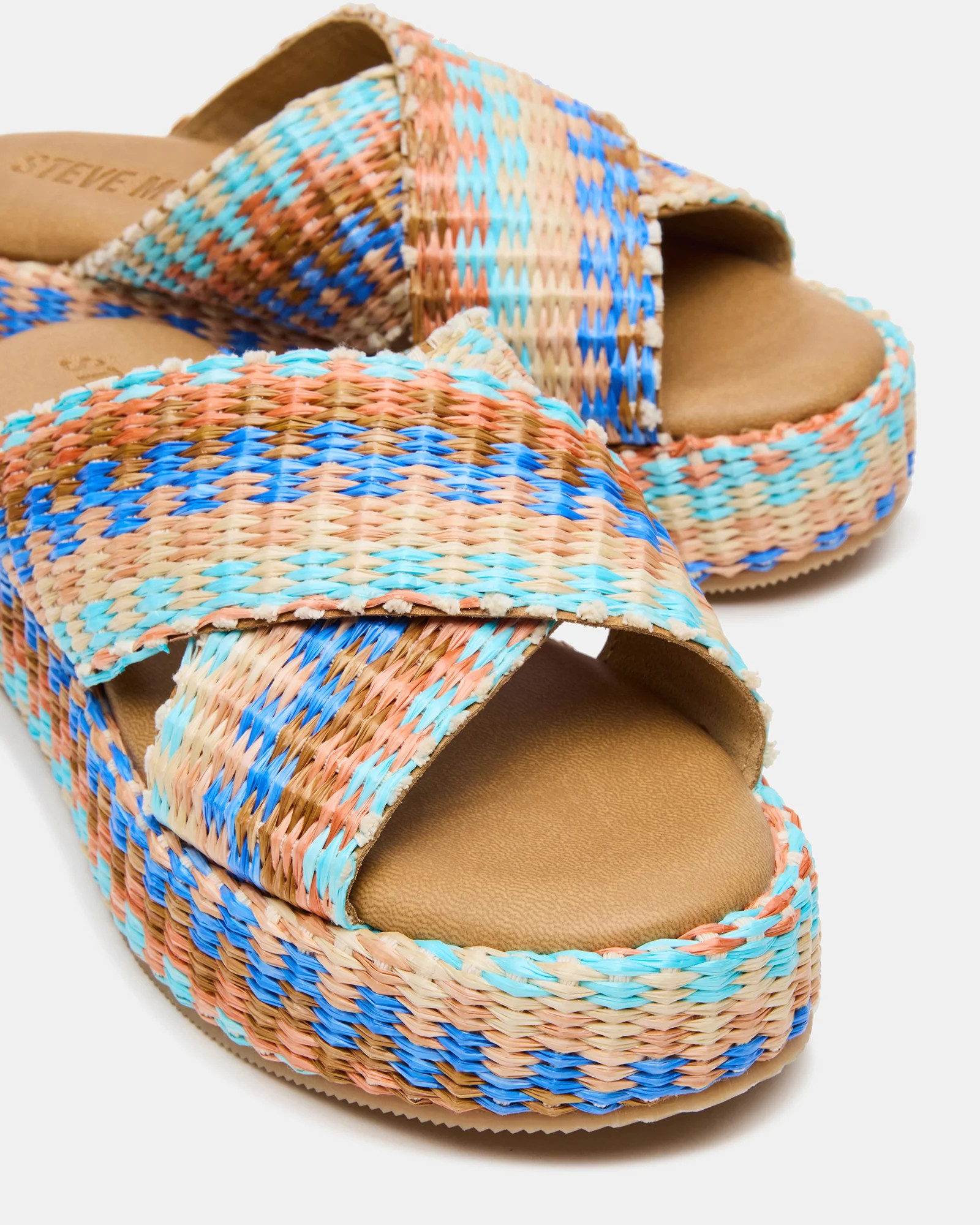 TULUM Raffia Multi Platform Flatform Women's Sandal | Steve Madden (US)