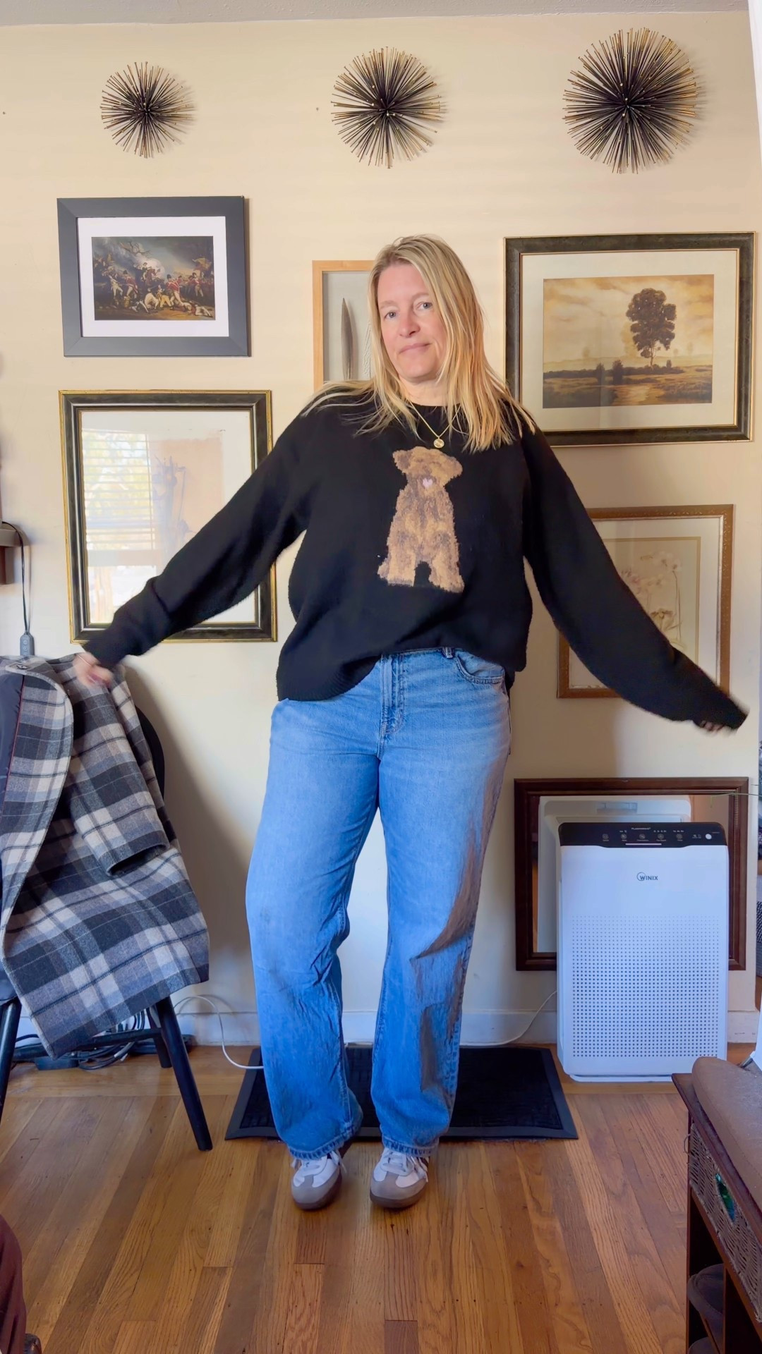 Such a cute soft sweater for winter! 

sweater xl
jeans 14 long (sized up)
shoes 7.5
coat large 

#LTKMidsize #LTKootd #LTKOver40