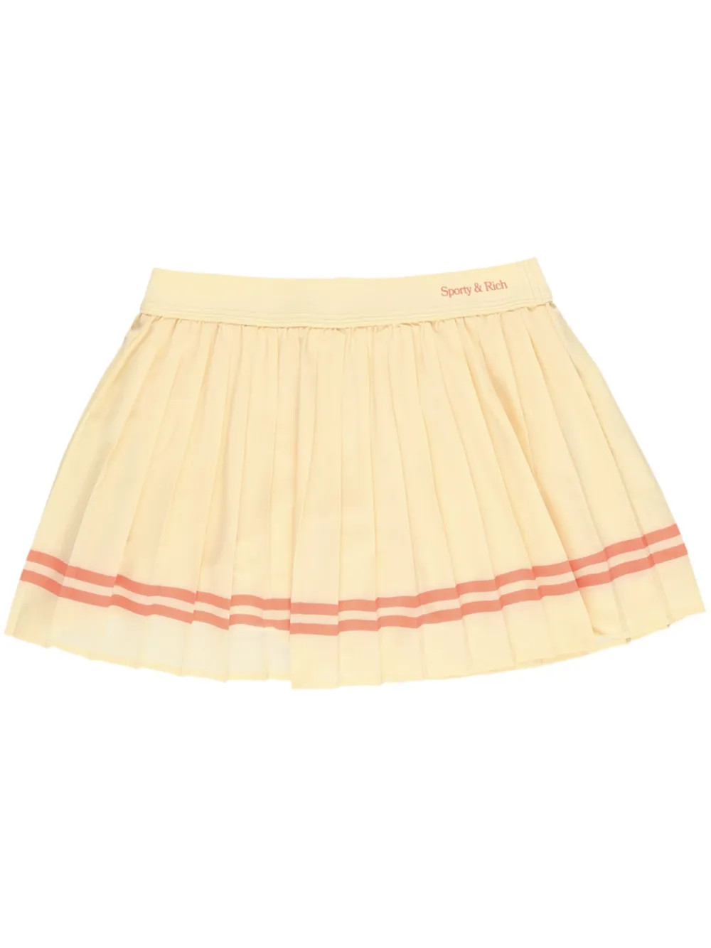 Sporty & Rich New Serif Pleated Skirt | Yellow | FARFETCH | Farfetch Global