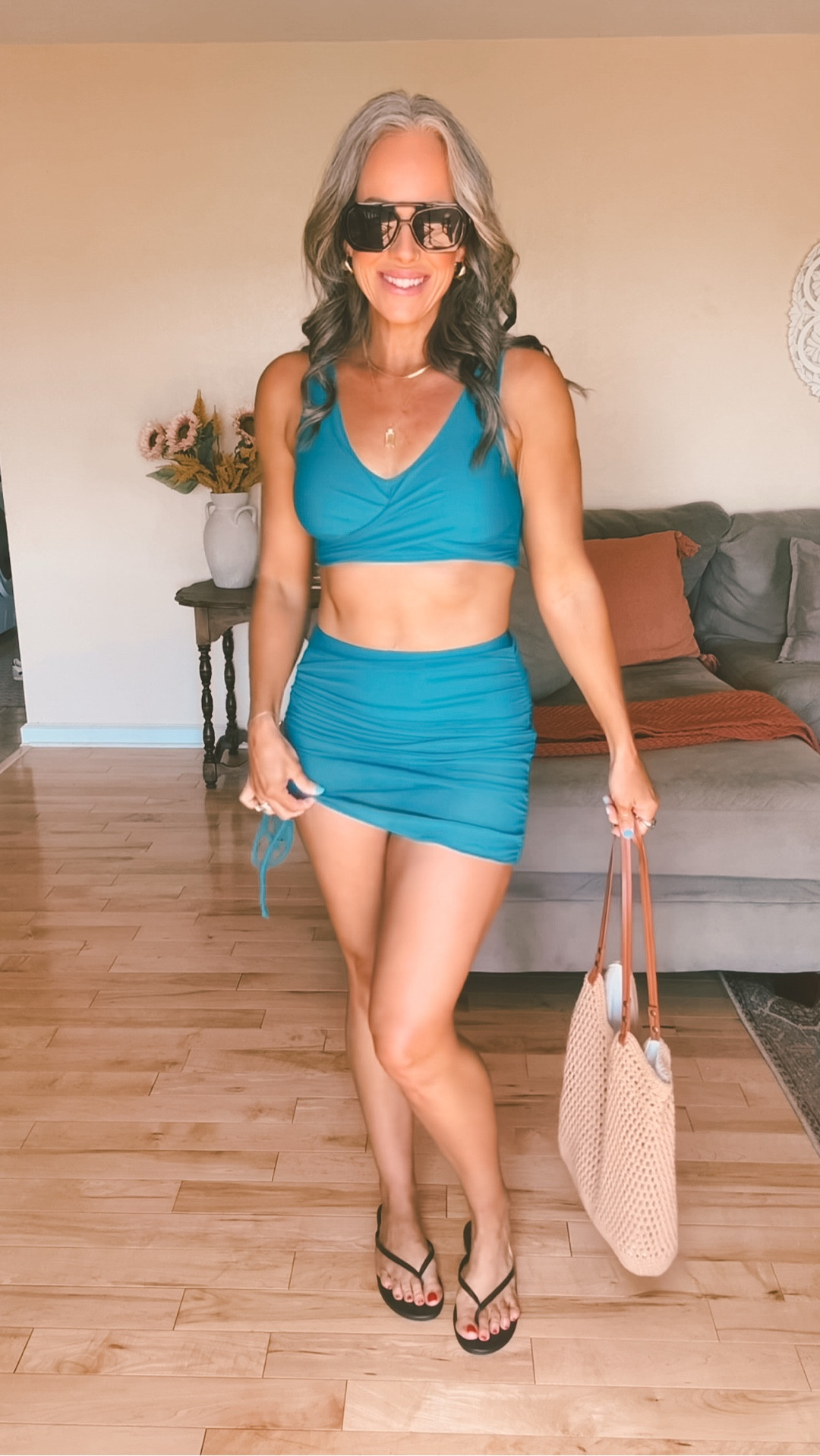 Wearing a small in everything! The black swimsuit actually has another skinny strap that is removable so you can make it one shoulder. These are so so nice!!! I’m telling you, very well
Made and they look and feel expensive!! #modestswim #modestswimsuit #momapprovedswimsuit #affordableswimsuits #bathingsuit #summer #resortwear #vacation #momstyle 

#LTKTravel #LTKmomlife #LTKSwim