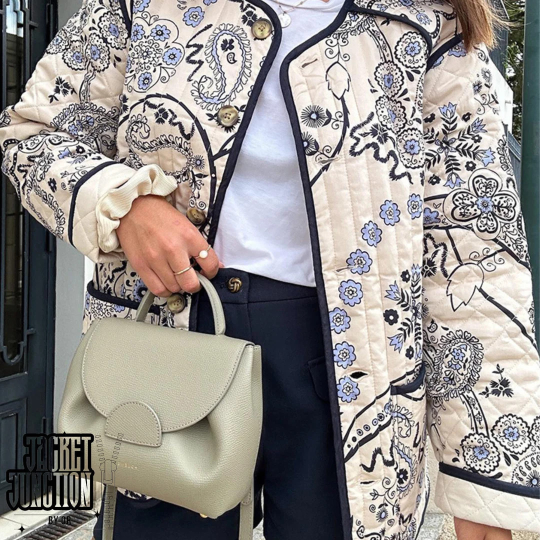 Patchwork Print Coat Quilted Floral Loose Fit Long Sleeve Lady Jacket - Etsy Mexico | Etsy ROW