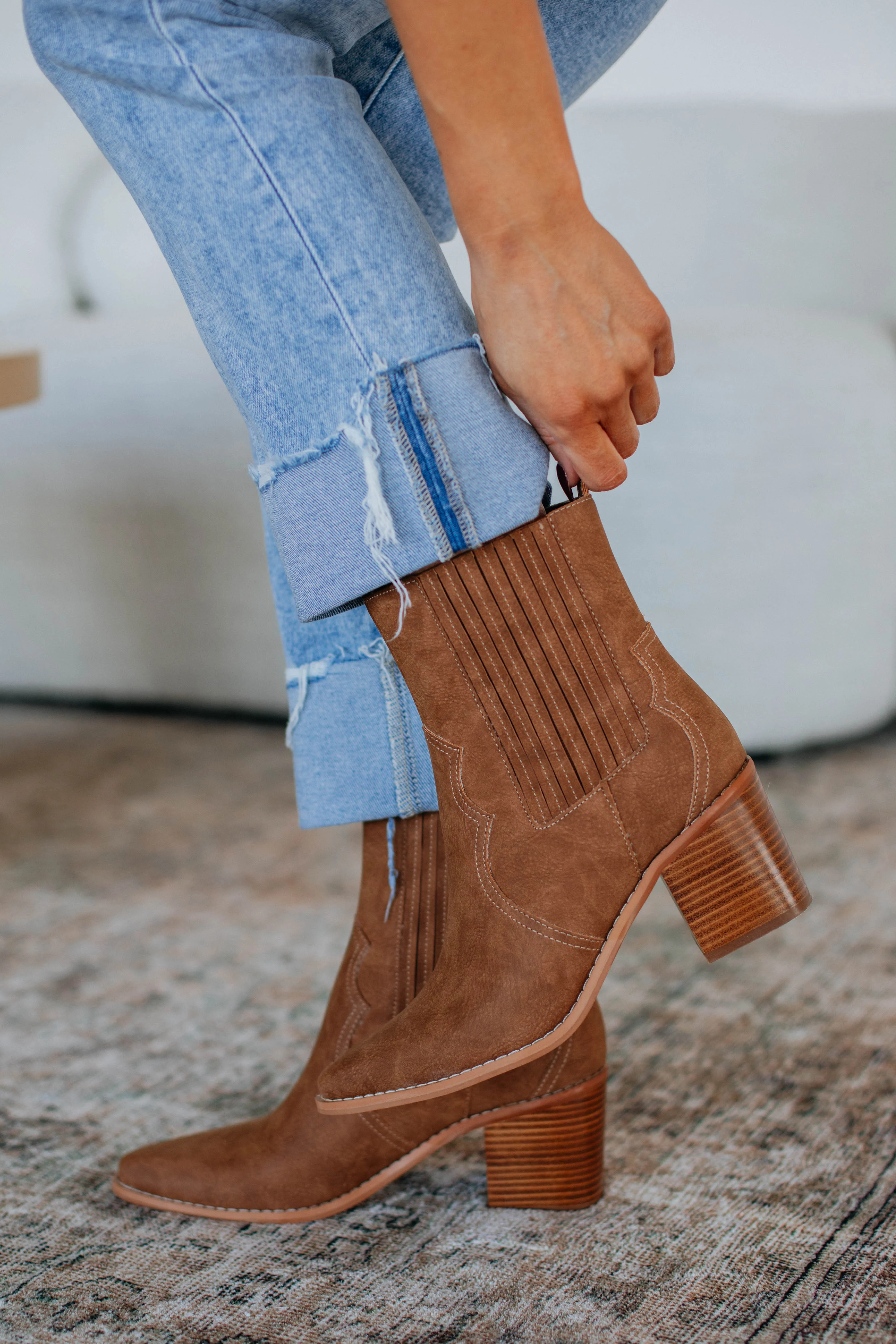 On My Best Behavior Boots - Chestnut | Wild Oak Boutique