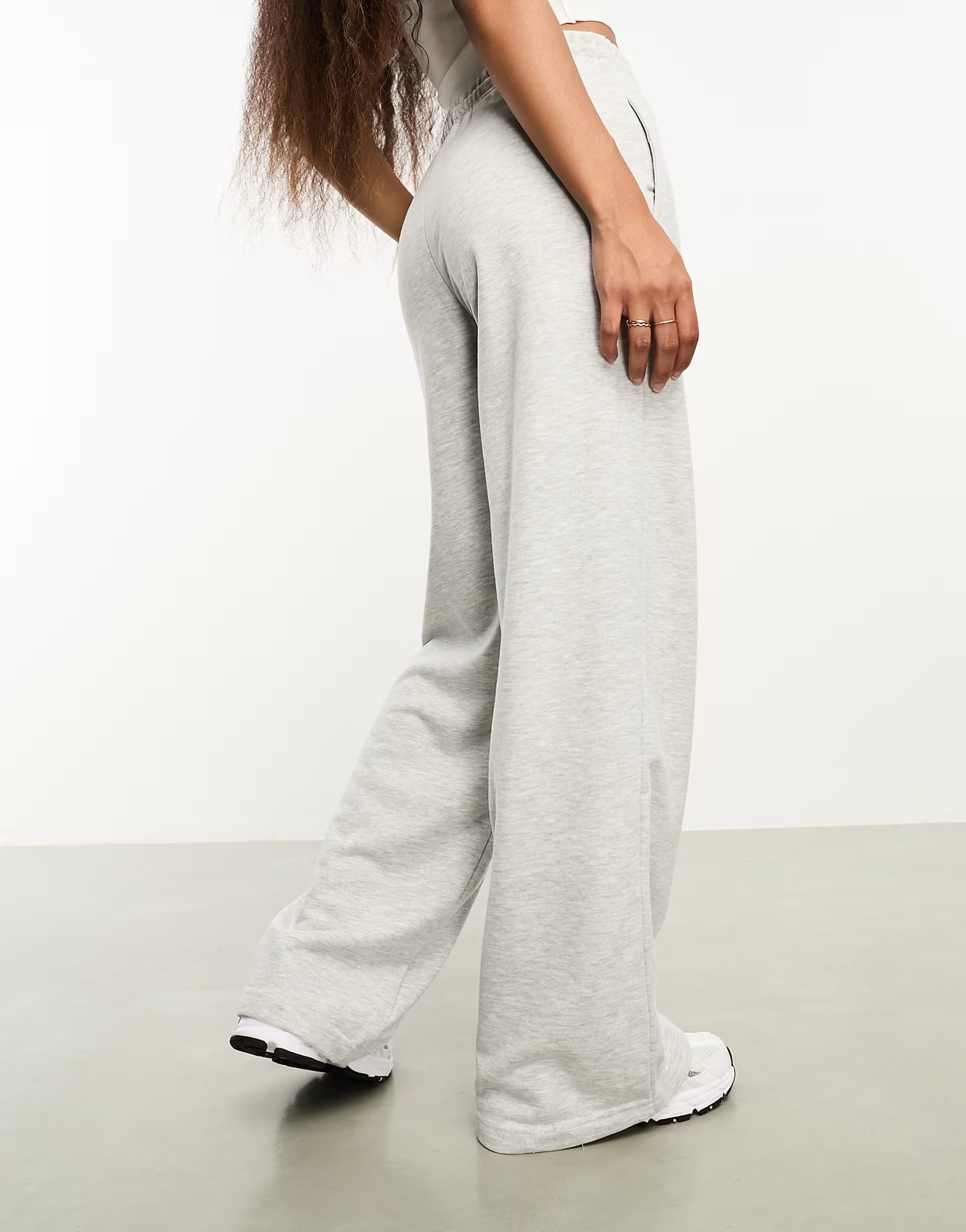 Stradivarius Petite wide leg jogger in grey marl  | ASOS | ASOS (Global)
