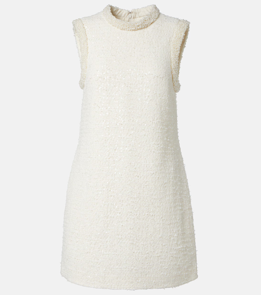 Faux pearl-trimmed bouclé minidress | Mytheresa (US/CA)