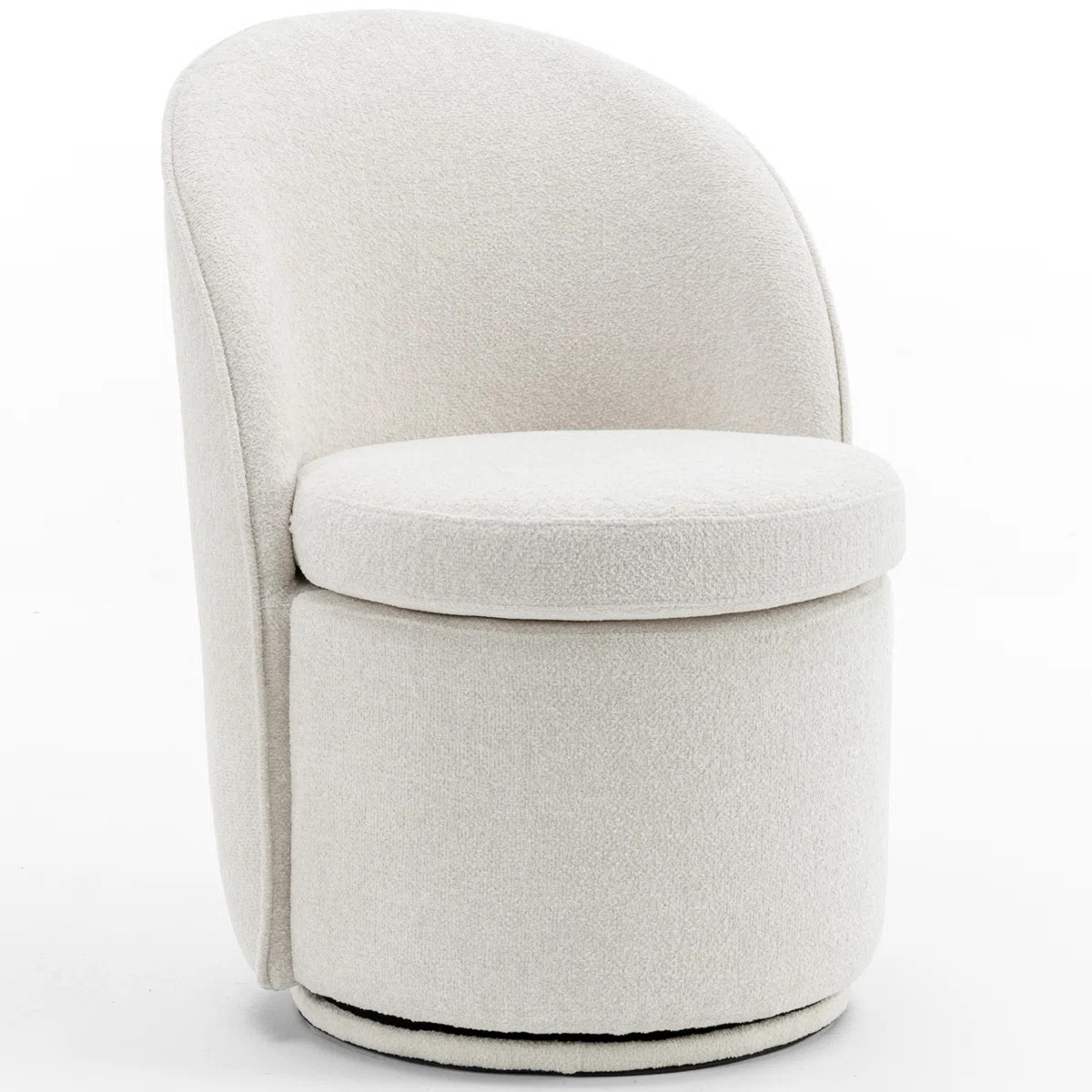 Swivel Barrel Chair Boucle Upholstered Accent Chair with High Back | Wayfair North America
