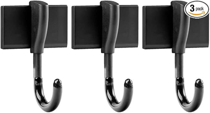 Duck Brand EasyMounts Heavy-Duty Drywall Hook, Holds up to 50 lbs, Black, 3-Pack of Hooks | Amazon (US)