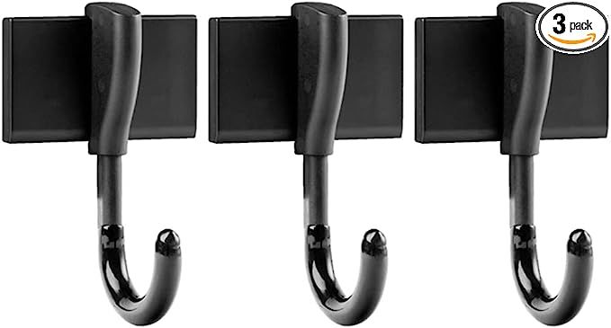 Duck Brand EasyMounts Heavy-Duty Drywall Hook, Holds up to 50 lbs, Black, 3-Pack of Hooks | Amazon (US)