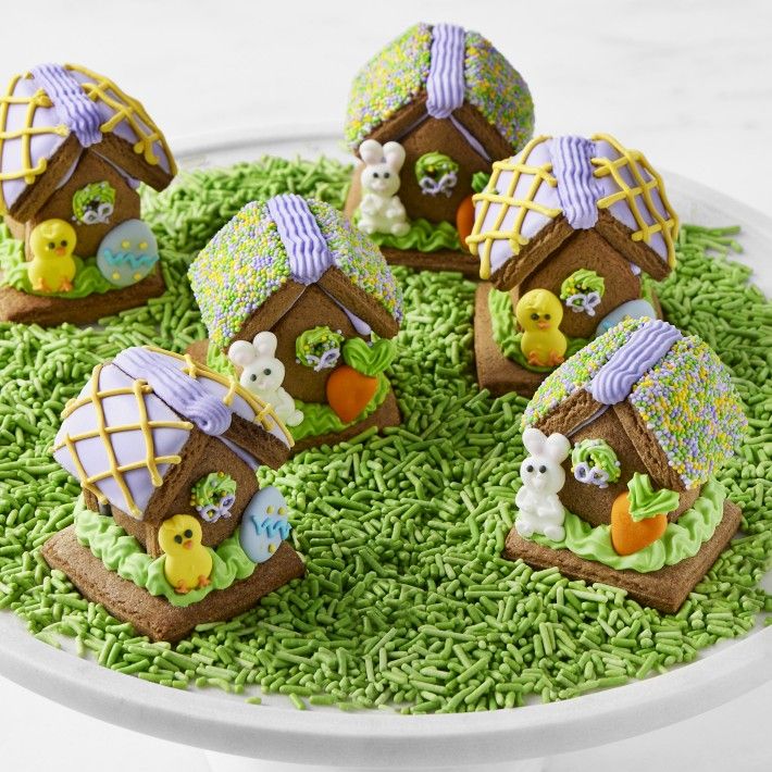 Mini Easter Gingerbread Houses, Set of 6 | Williams-Sonoma