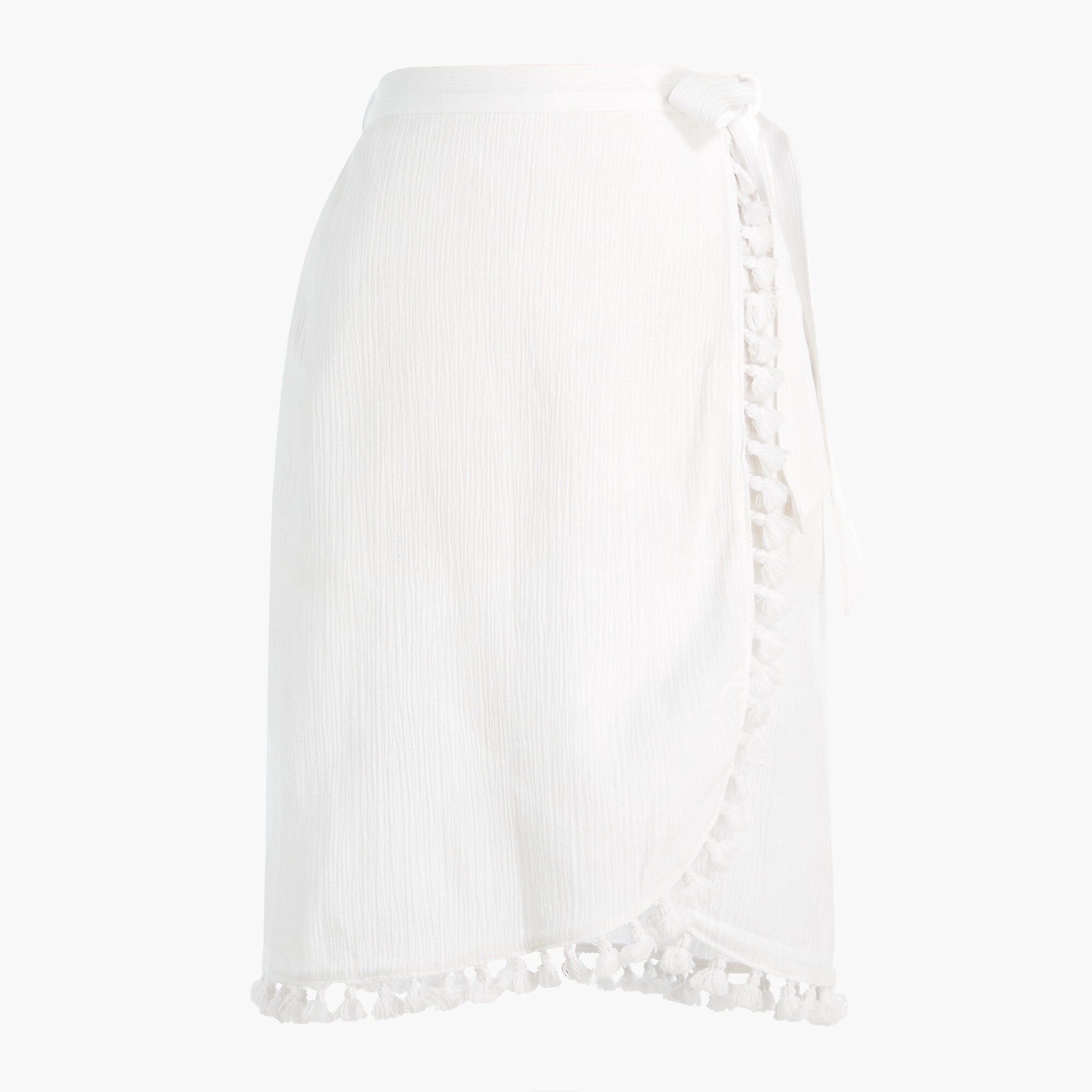 Pull-on wrap cover-up skirt | J.Crew Factory