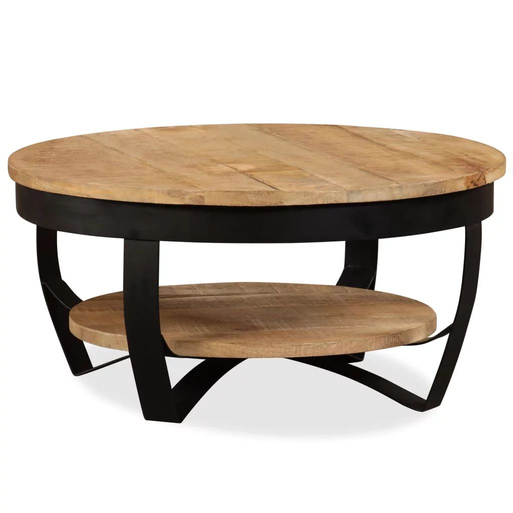 LYUMO Coffee Table Solid Rough Mango Wood 25.6"x12.6" | Walmart (US)