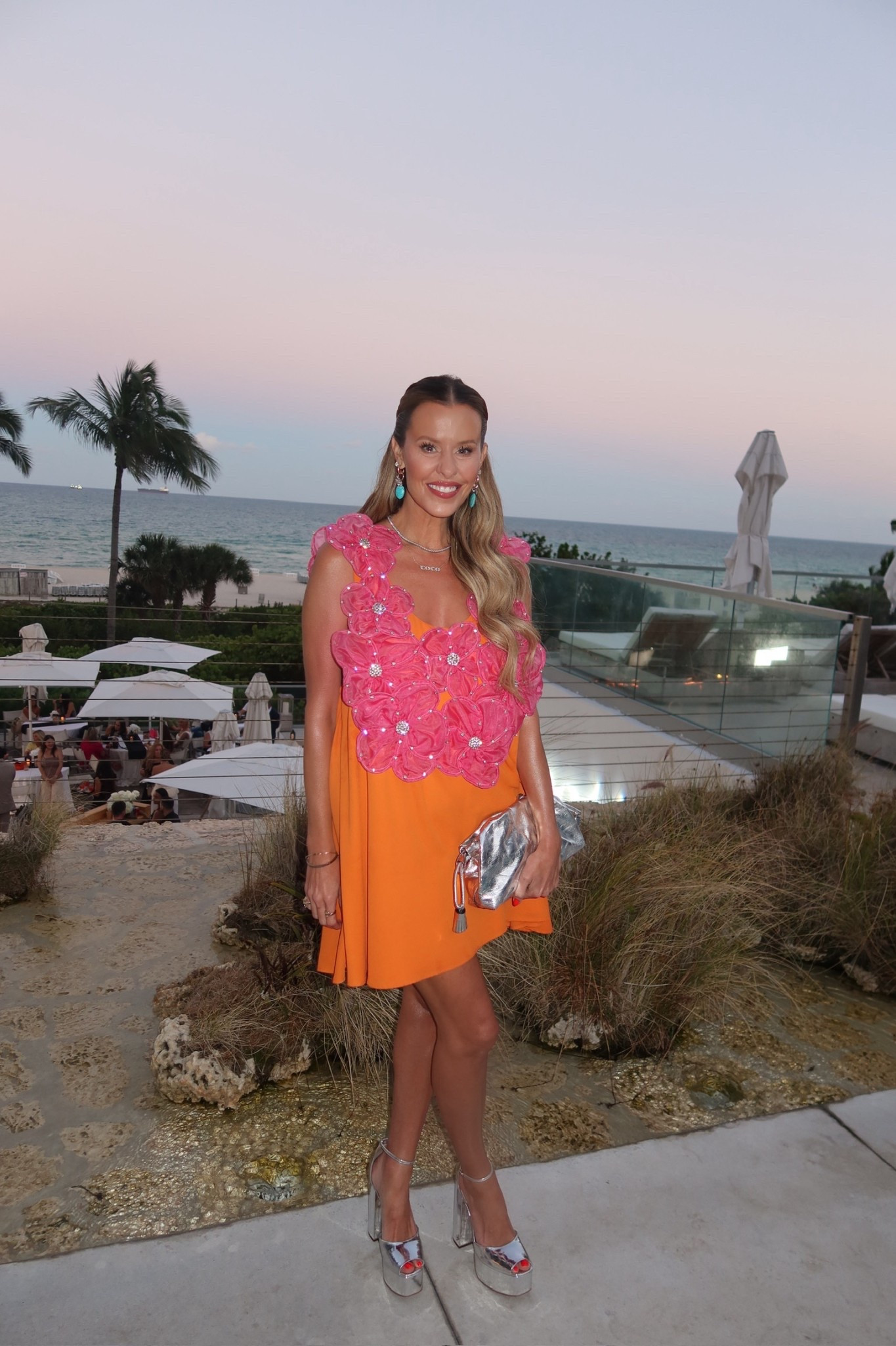 Dress code said orange or pink… I understood the assignment 🧡🩷Obsessed with this Shopbop dress! Paired it with the heels I changed into for our wedding after party and my Veronica Beard bag. Linking everything here! 

#LTKootd #LTKdayinmylife #LTKTravel