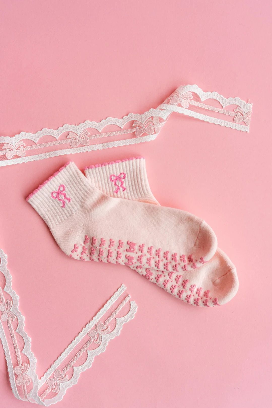 Pink Bows Pilates Socks | Etsy (US)