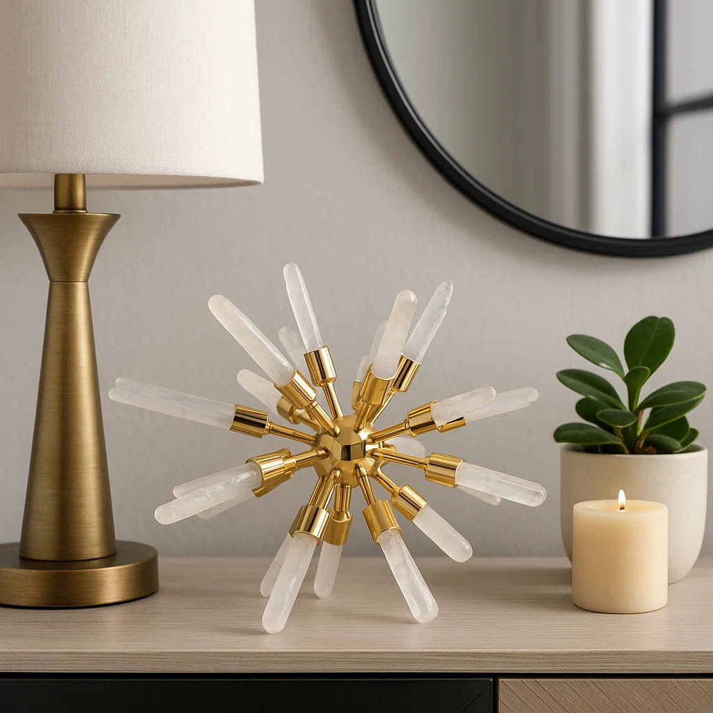 Spiked Orb Sculpture for Shelf Styling and Kitchen Decor - Decorative Objects for Home Decor - Mo... | Wayfair North America