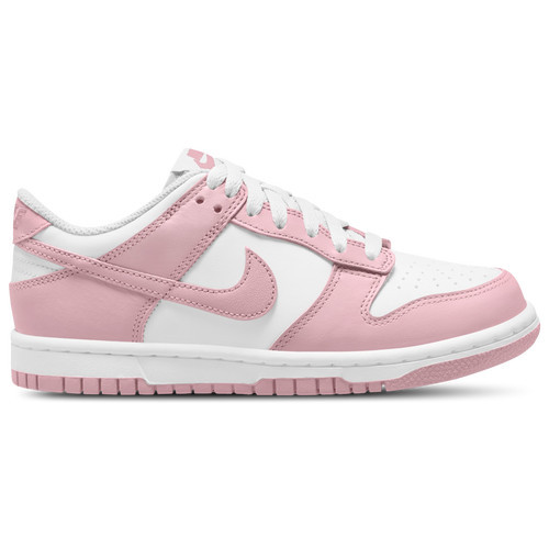 Nike Girls Nike Dunk Low - Girls' Grade School Basketball Shoes White/Medium Soft Pink Size 3.5 | Champs Sports