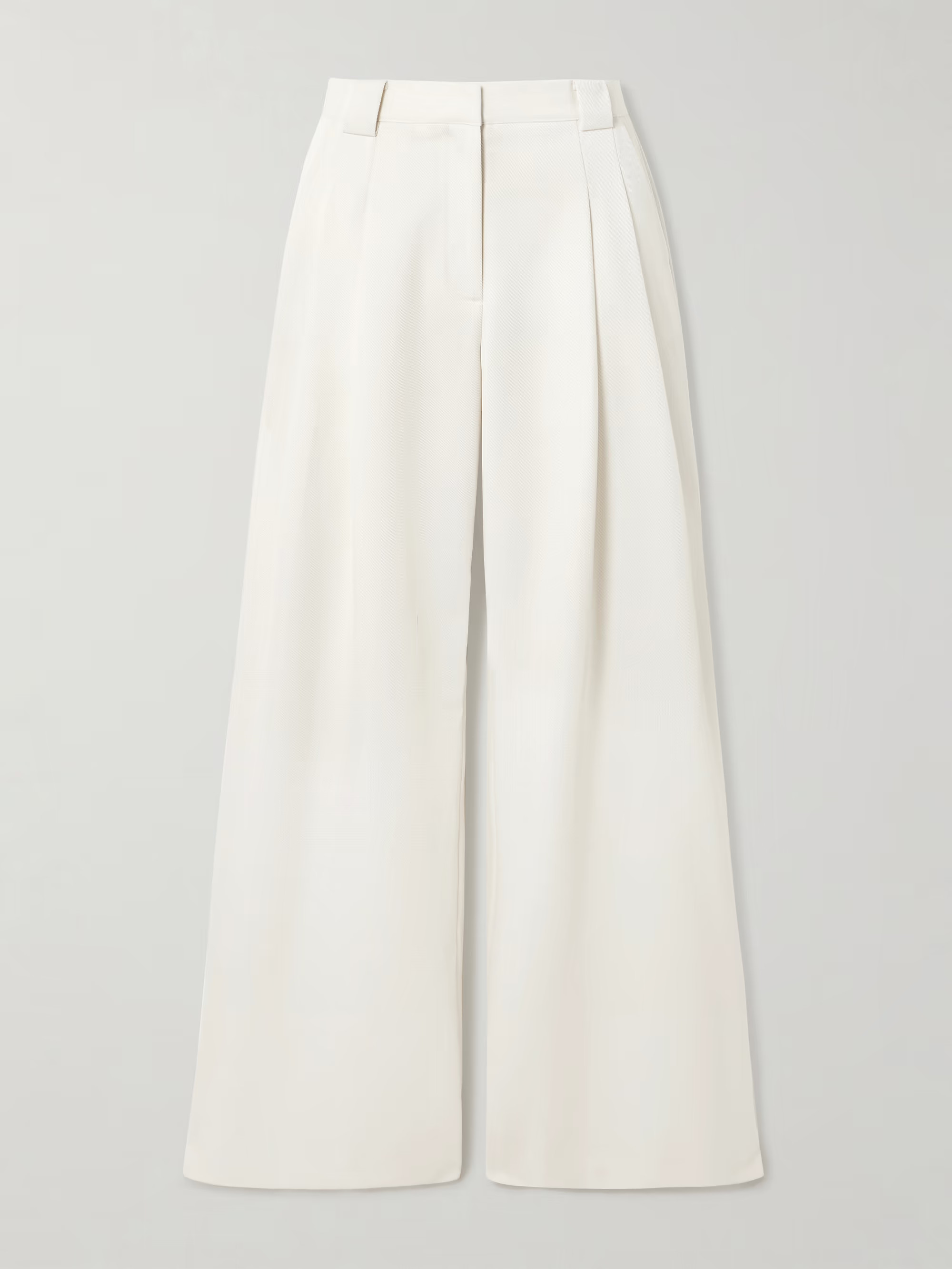 Pleated wool-blend twill wide-leg pants | NET-A-PORTER (UK & EU)