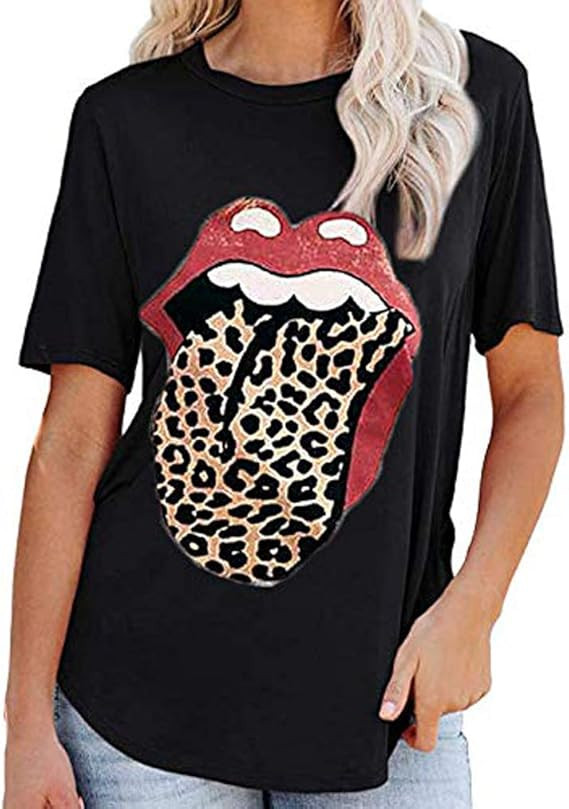 Tiger Printed Short Sleeve Tshirts,Womens Summer Crewneck Graphic Tee Shirt Blouse Tops | Amazon (US)