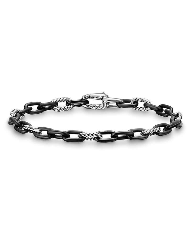 David Yurman Dy Madison Chain Bracelet in Black Titanium with Sterling Silver, 6mm | Bloomingdale's (US)
