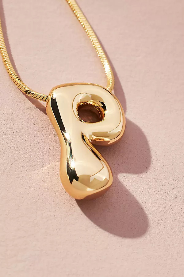 Bubble Letter Monogram Necklace | Anthropologie (US)