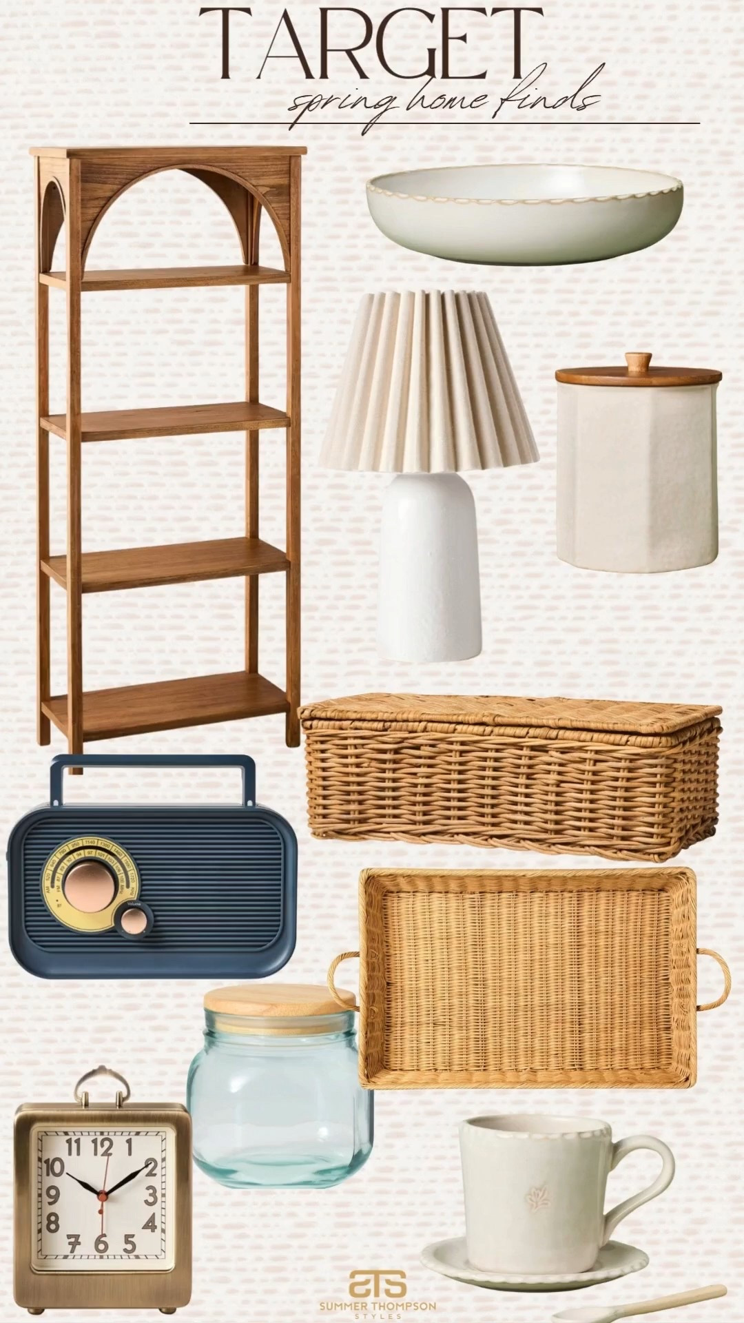 Affordable spring home refresh favorites! Shelf furniture lamp rattan basket tray trending best sellers target home spring home refresh

#LTKHome#LTKFindsUnder100#LTKSeasonal