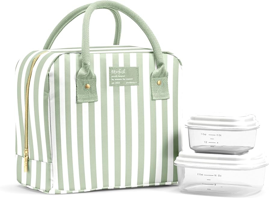 Fit & Fresh Bloomington Lunch Bag for Women - Insulated Large Lunch Box for Work with Containers,... | Amazon (US)