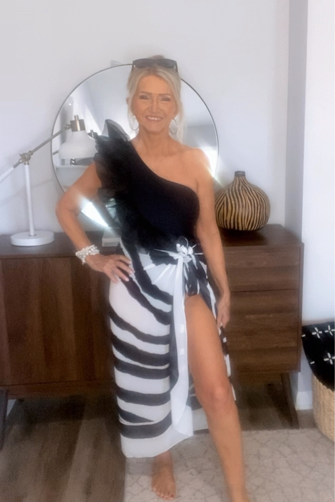 1 Piece Swimsuit with Coverup. Wearing size small.  Runs true to size  

#LTKSwim #LTKStyleTip #LTKSeasonal