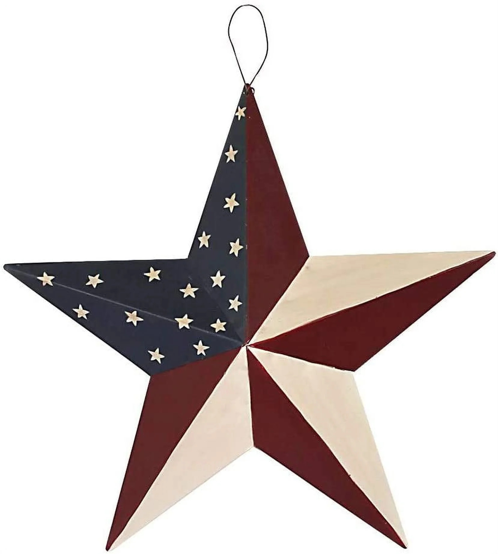 Patriotic Metal Barn Star Outdoor Indoor Hanging Wall Decor Star Ornaments 12inch - Walmart.com | Walmart (US)