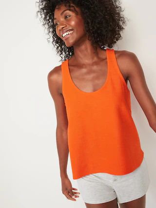 Lightweight Textured-Knit Lounge Tank Top for Women | Old Navy (US)