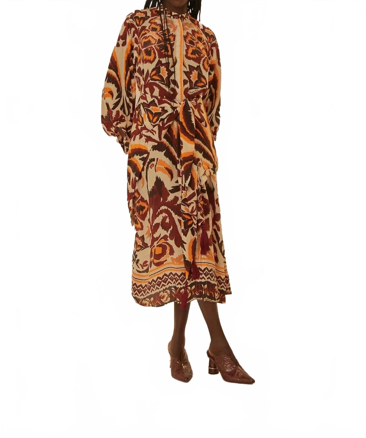 Toucans Scarf Maxi Dress In Multi | Shop Simon