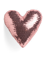 20x19 Party Sequin Heart Shaped Pillow | Marshalls