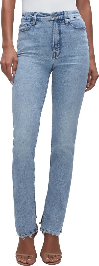 Good Boy Split Hem High Waist Straight Leg Jeans | Nordstrom