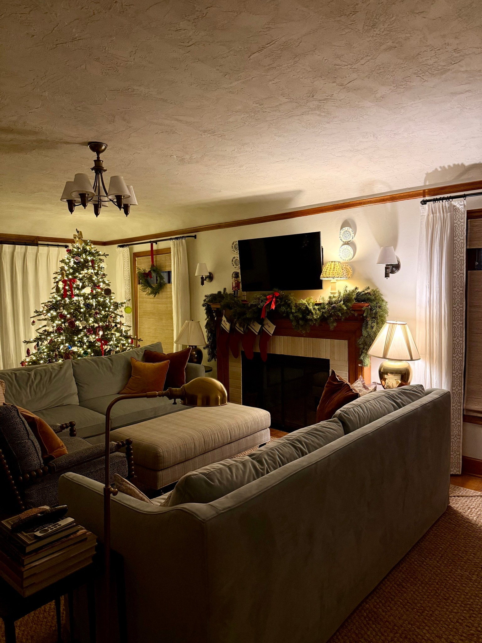 One of those happy moments of gratitude I get every day… my lit tree and a couple lamps on greeting me in the dark morning when I come downstairs. Thanks to outlet timers! I’m linking a couple, the simple two prong ones I use and a more high-tech three prong version that connects to a phone app. Kind of life-changing!

#LTKHome #LTKHoliday