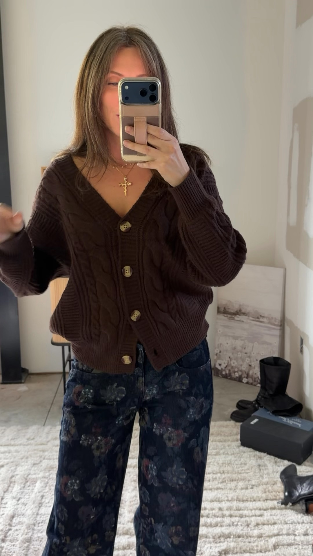 Chocolate brown cardigan