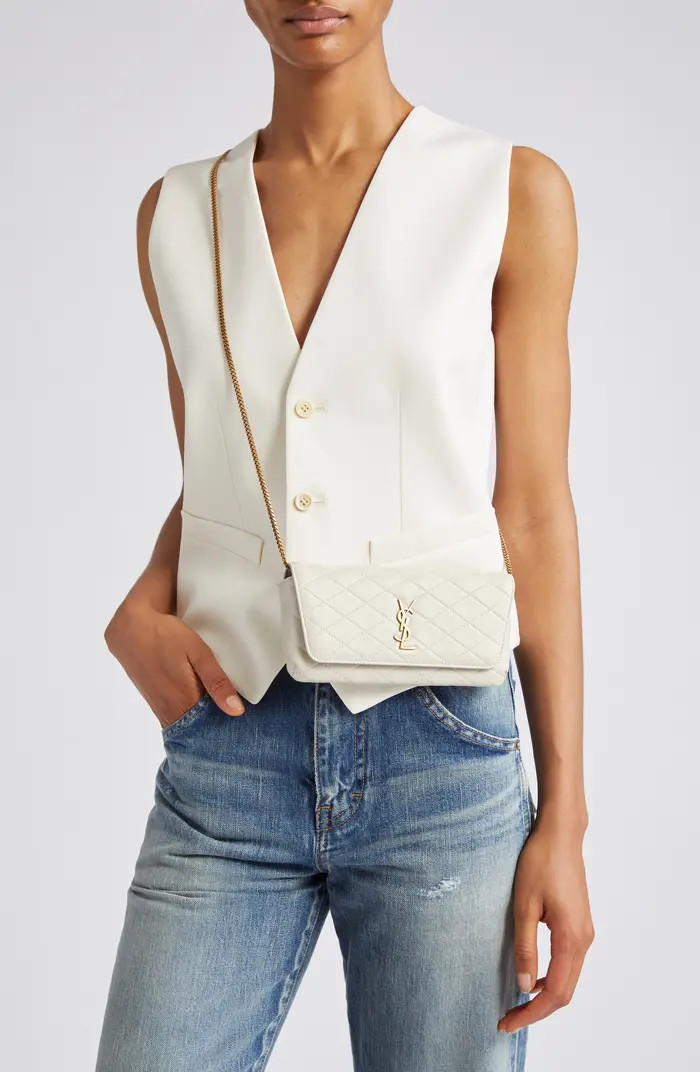 Gaby Quilted Leather Crossbody Phone Pouch | Nordstrom